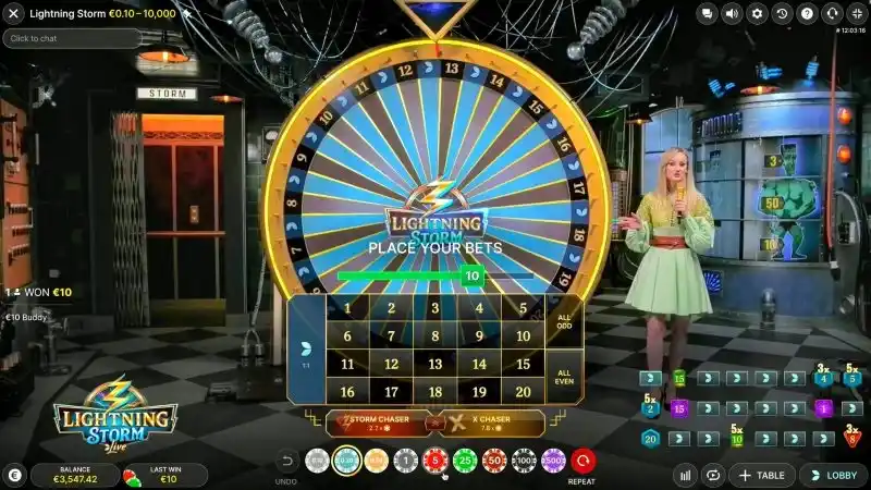 Lightning Storm betting options